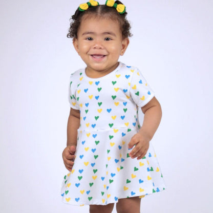 Vestido Coração Brasil - Mini Boo Store