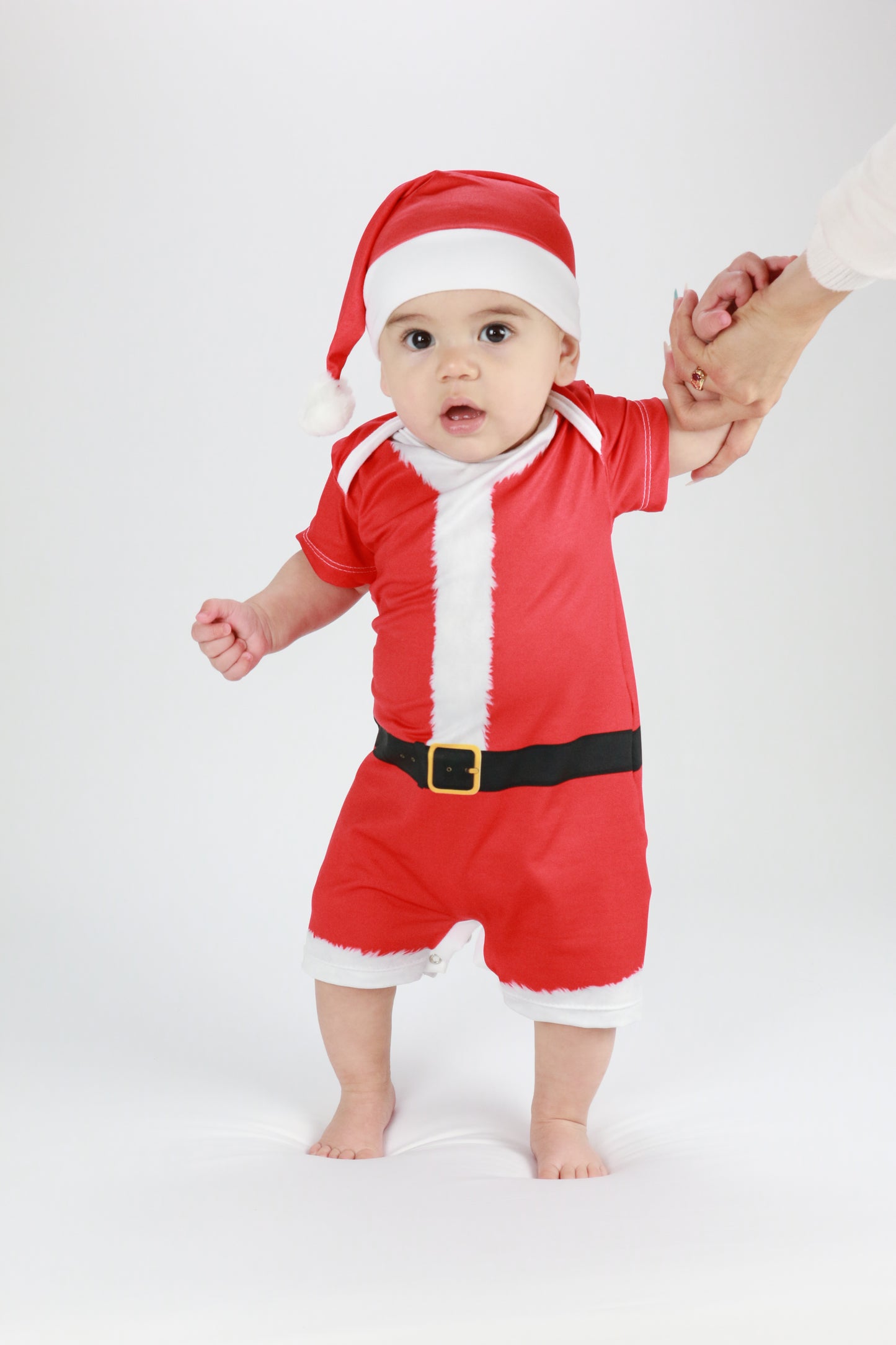 Combo Romper Papai Noel + Touca