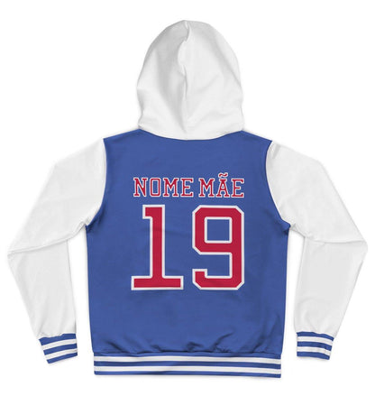 Moletom Mamãe College Azul Personalizado - Mini Boo Store