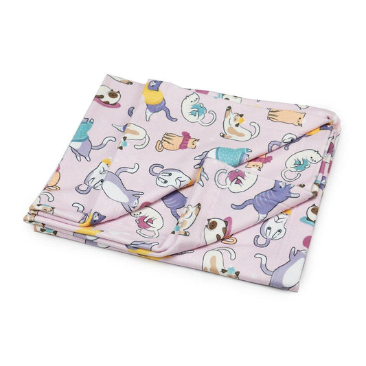 Mantinha Micro soft Gatinhos Rosa - Mini Boo Store
