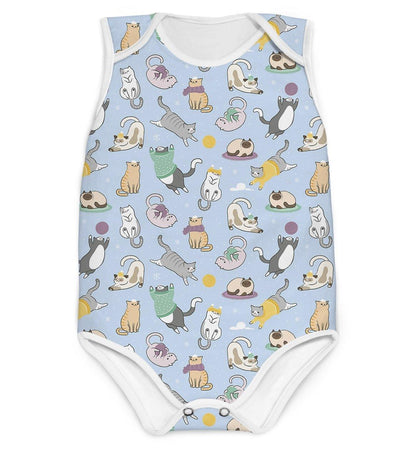 Body Gatinhos Azul - Mini Boo Store
