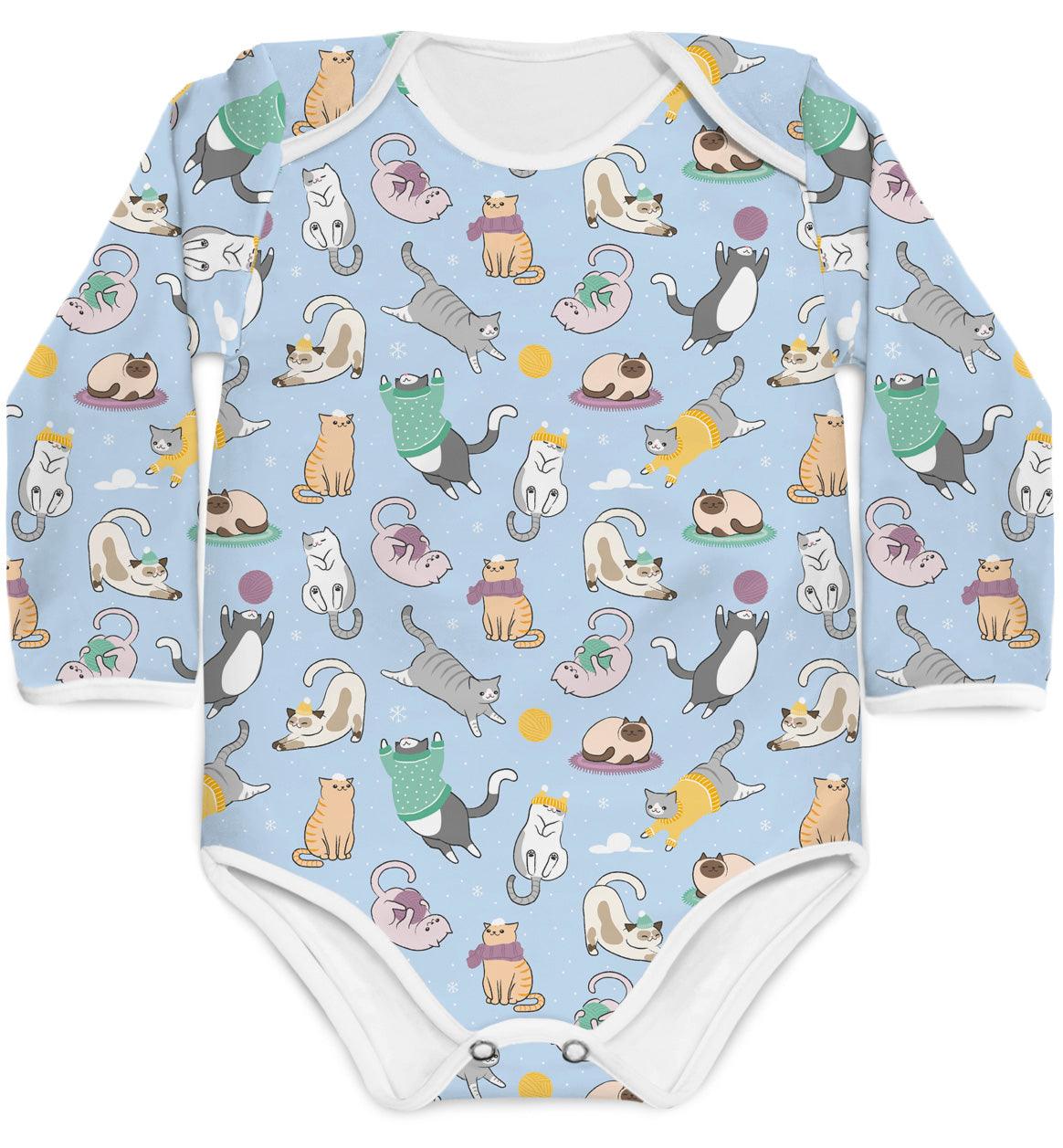 Body Gatinhos Azul - Mini Boo Store