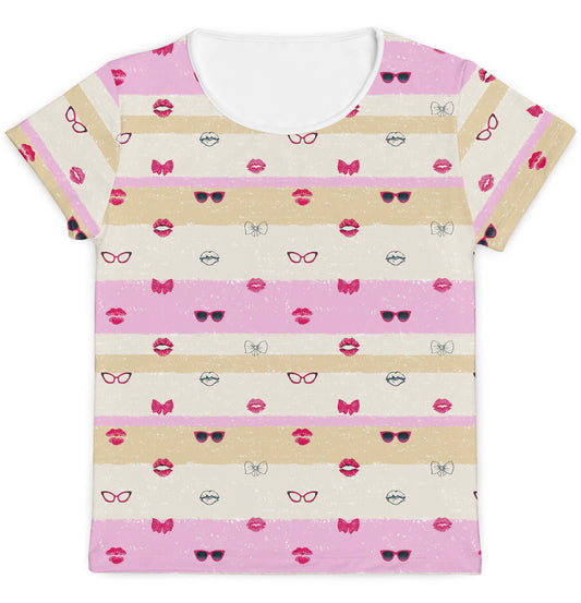 Camiseta Mamãe Mustache Rosa