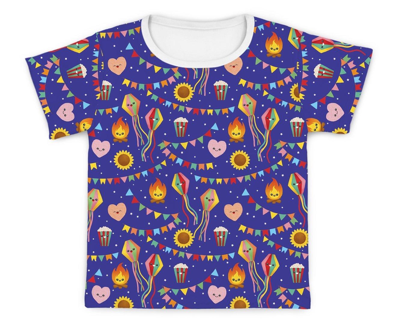 Camiseta Kids Bandeirinhas Menina - Mini Boo Store