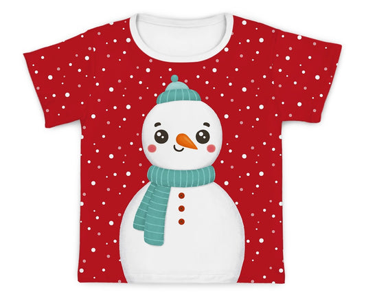 Camiseta Kids Boneco de Neve
