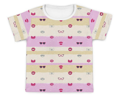 Camiseta Kids Mustache Rosa - Mini Boo Store