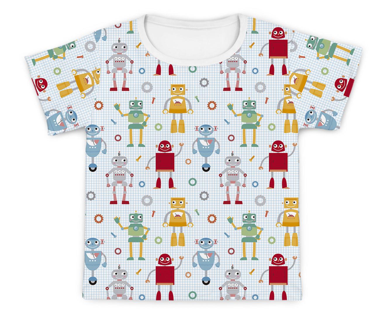 Camiseta Kids Robôs - Mini Boo Store