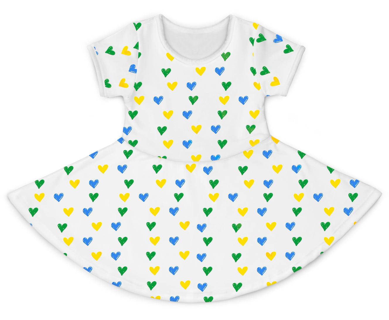 Vestido Coração Brasil - Mini Boo Store