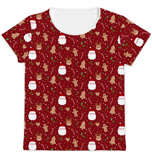 Camiseta Mamãe Natal vermelho