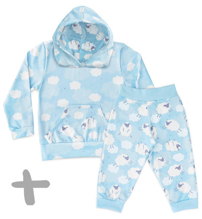 Conjunto Moletom + Calça Ovelha Azul - Mini Boo Store