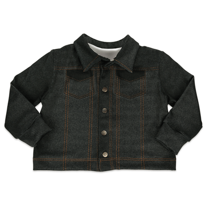 Jaqueta Fake Jeans Preto - Mini Boo Store