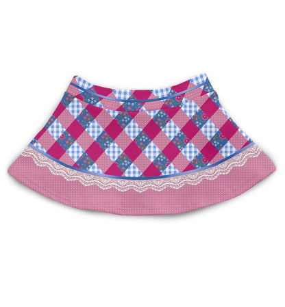 Combo Festa Junina Body + Saia Caipira Pink - Mini Boo Store