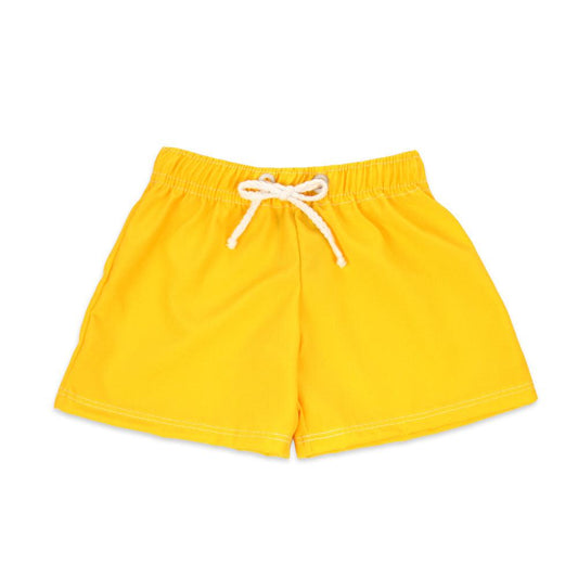 Shorts Infantil Liso Amarelo - Mini Boo Store