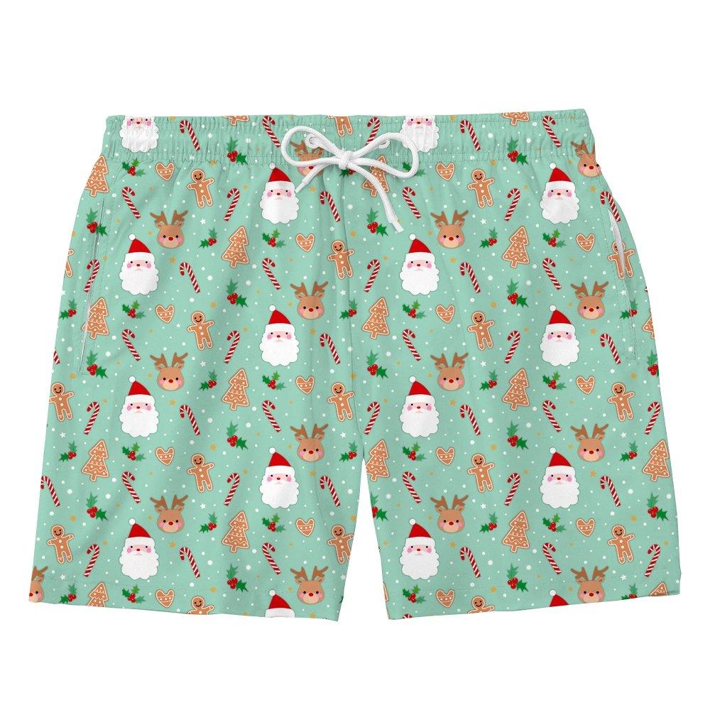Shorts Papai Natal verde - Mini Boo Store