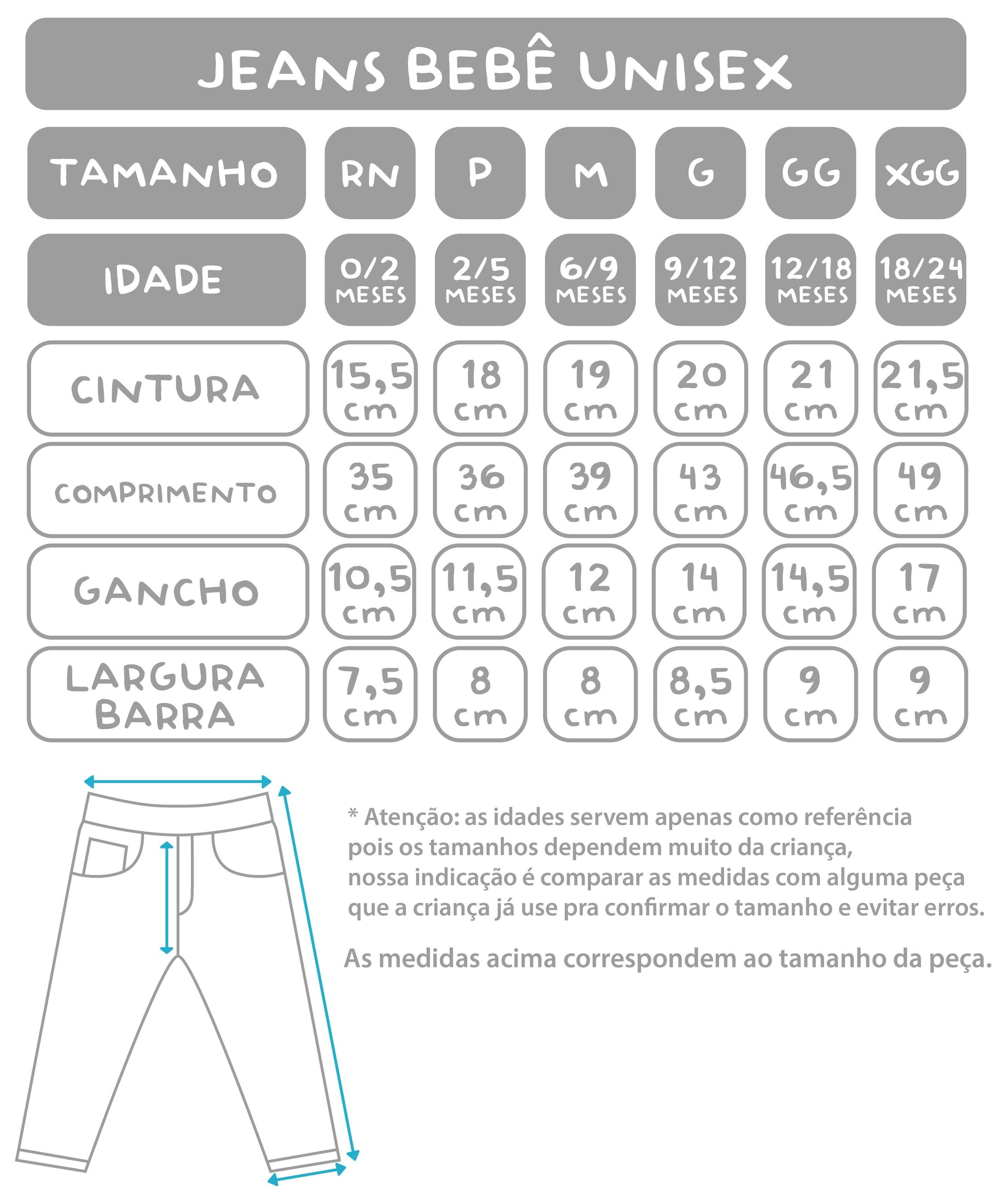 Jeans Oncinha Bebê MiniBoo - Mini Boo Store