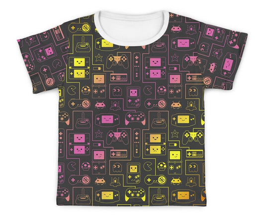 Camiseta Kids Vídeo Game Rosa - Mini Boo Store