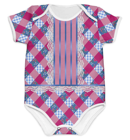 Combo Festa Junina Body + Saia Caipira Pink - Mini Boo Store