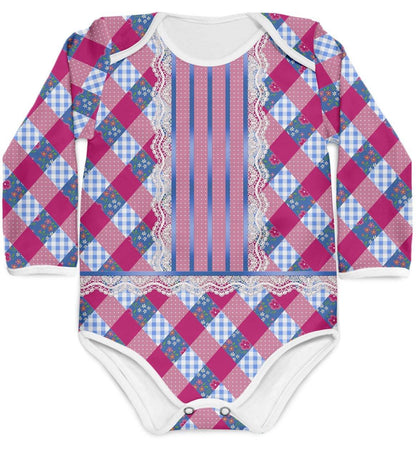 Combo Festa Junina Body + Saia Caipira Pink - Mini Boo Store